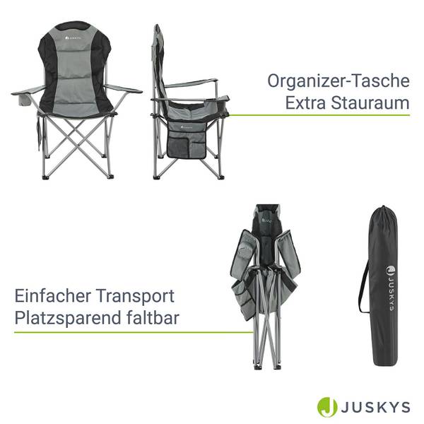 Campingstuhl Lido inkl Tragetasche Grau
