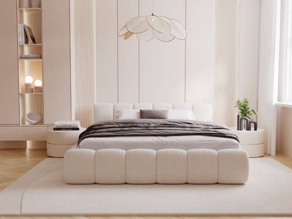 Polsterbett CLOUD LOW Beige - Breite: 206 cm