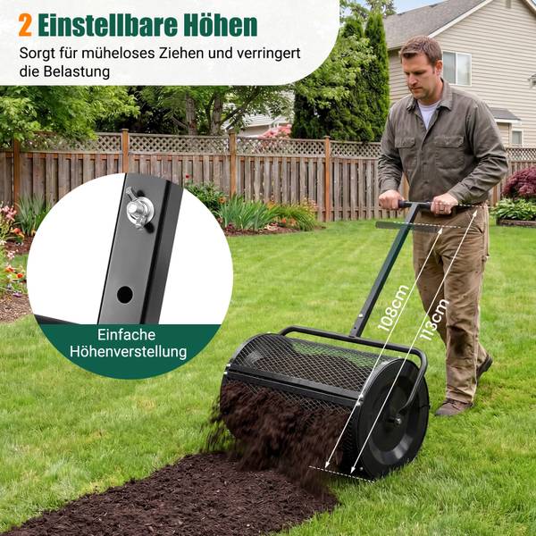 Kompoststreuer SF6870 Schwarz