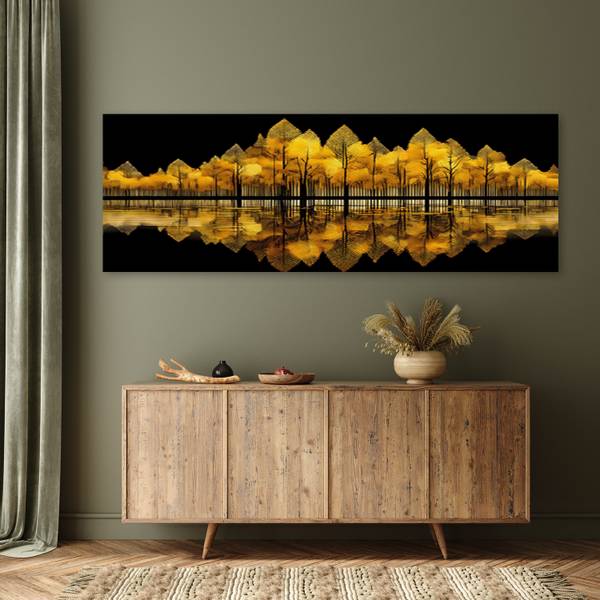 Canvas schilderij Meren 150 x 50 cm
