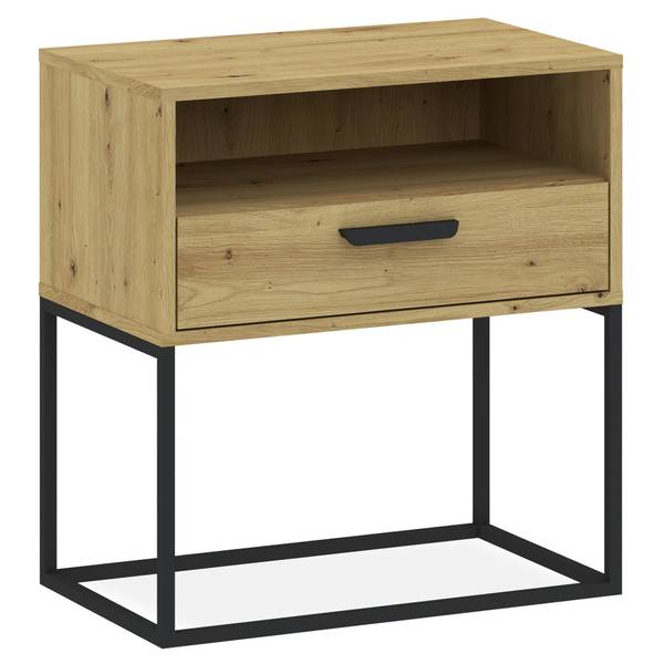 Table de nuit RECTUS Imitation chêne - Profondeur : 60 cm