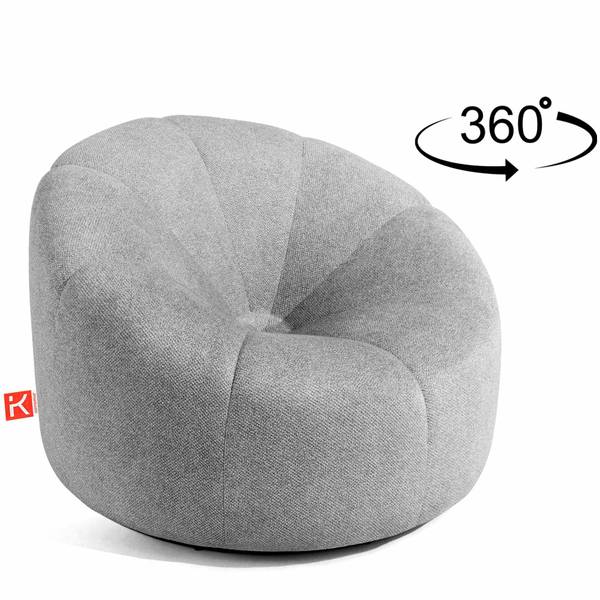 Draaifauteuil Toca grijs - metaal - textiel - 91 x 72 x 91 cm