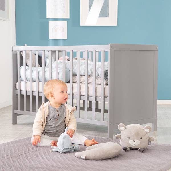 Babyzimmer Set Hamburg 2-teilig Grau - Polyester PVC