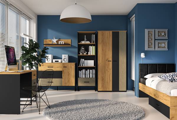 Bett Colt Braun - Holzwerkstoff - 126 x 90 x 208 cm