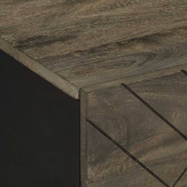 Couchtisch XT7714 Schwarz - Holzwerkstoff - 50 x 40 x 80 cm