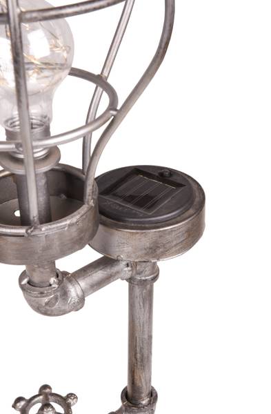 Solar-Leuchte CELLE Silber - Metall - 21 x 57 x 23 cm