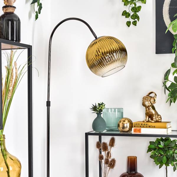 Stehlampe Cesaro Gold - Metall - 30 x 140 x 52 cm