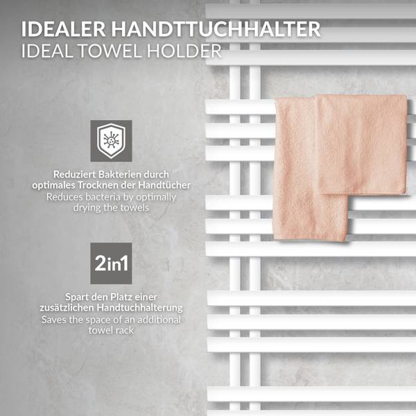 Radiateur Iron EM 299075275 Blanc - Velours - 3 x 140 x 50 cm