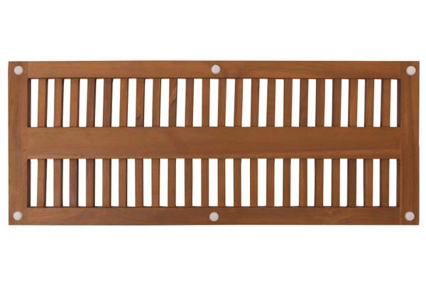 Teak-Badematte M86 Braun - Holz teilmassiv - 40 x 3 x 100 cm