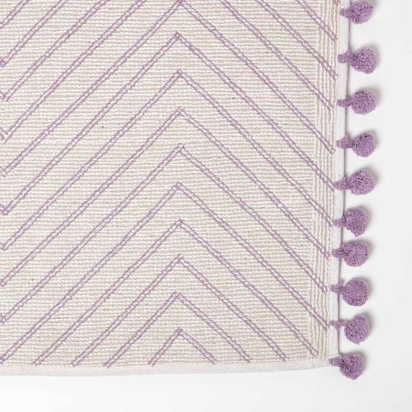 Badteppich mit Zickzack-Muster Violett
