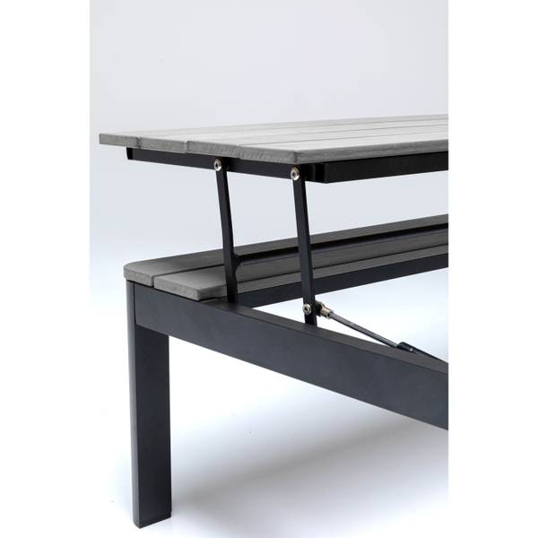 Table basse de jardin Holiday Gris - Métal - 71 x 33 x 90 cm