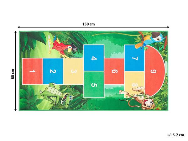 Tapis enfant BABADAG Vert - Textile - 80 x 80 x 150 cm