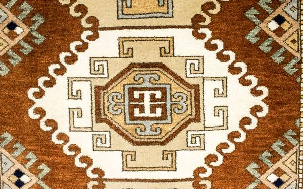 Orientteppich Oriental Orange - Wolle - 208 x 2 x 298 cm