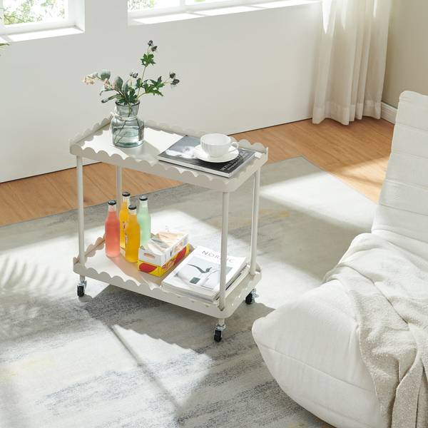 Servierwagen Bolmanralu rollbar Grau - Stahl - 61 x 60 x 31 cm