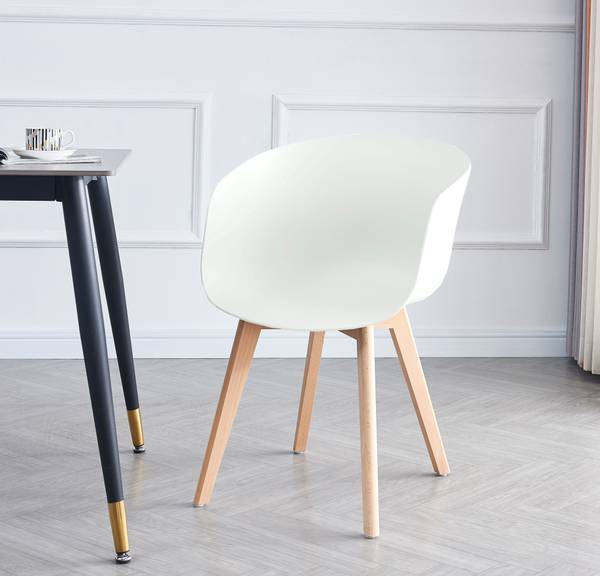 Esszimmerstühle ALBORG 4er Set Weiß