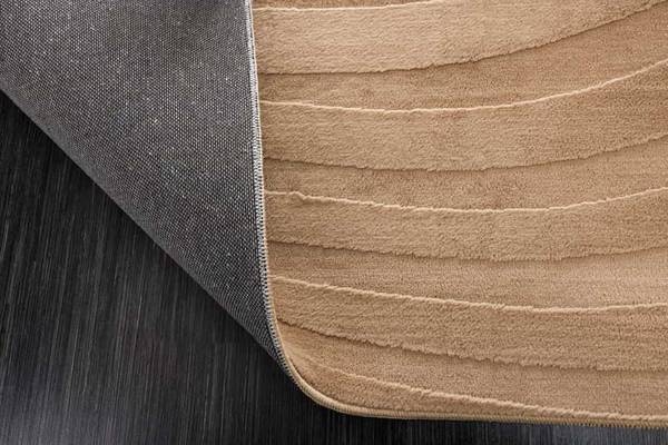 Teppich WAVE Beige - Baumwollstoff - Polyester - Wolle - 350 x 235 cm
