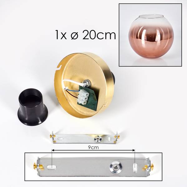 Deckenleuchte Cesaro Metall - 24 x 37 x 24 cm