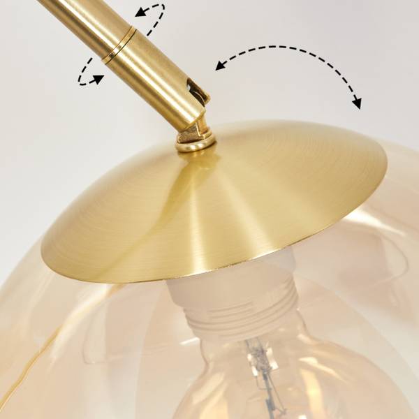 Stehlampe Cesaro Braun - Metall - 25 x 140 x 52 cm