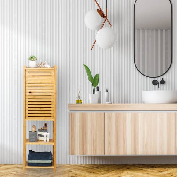 Badregal Bambus mit Tr kaufen | home24