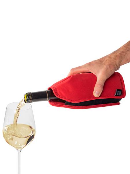 Frizz Elastischer Wein- und Sektkühler Rot