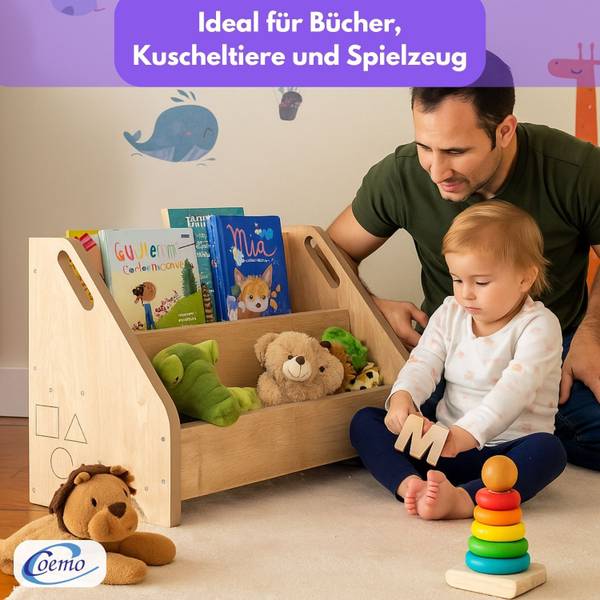 Bücherbox DOOWY Braun - Holzwerkstoff - 60 x 33 x 24 cm