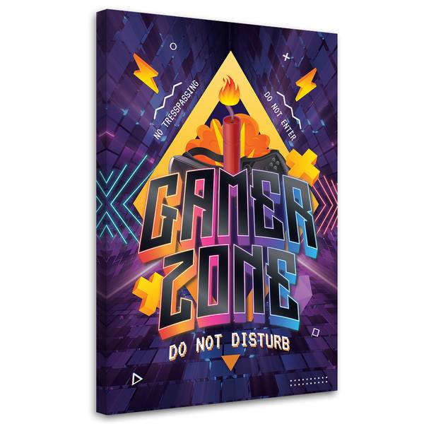 Tableau déco inscription zone de jeu 80 x 120 cm