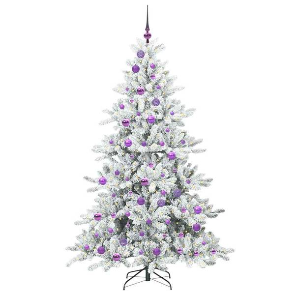 Künstlicher Weihnachtsbaum 3700000070-4 Grün - Violett - Weiß - 116 x 180 x 116 cm
