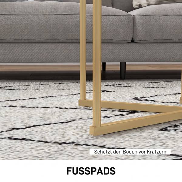 Beistelltisch 83B-119V00GD Gold - Stahl - 45 x 55 x 45 cm