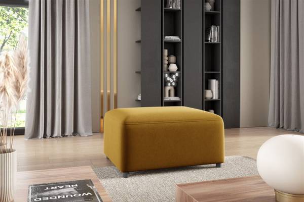 Ecksofa MEGAN inkl. Hocker Honig - Breite: 304 cm - Ecke davorstehend rechts