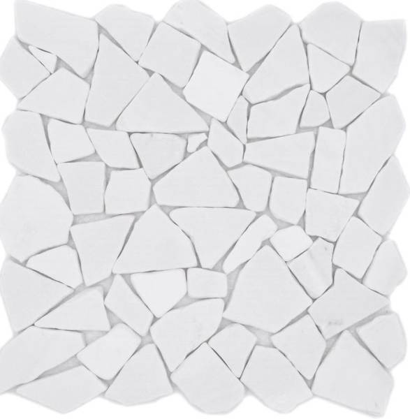 Mosaikfliesen 44-0102 Weiß - Stein - 32 x 32 x 32 cm