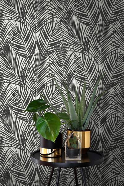 Tapete 139008 Schwarz - Fleece - 53 x 1005 x 53 cm