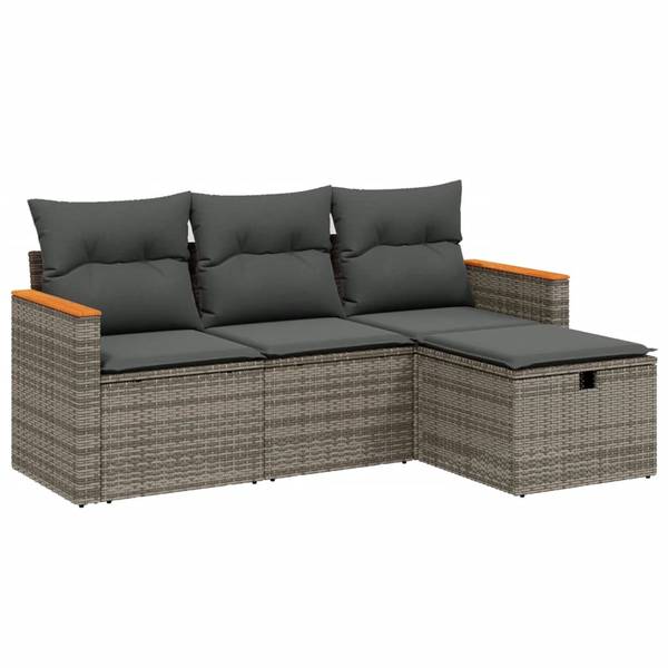 Garten Sofagarnitur 3036561-1 (4-teilig) Grau