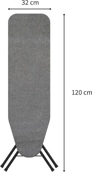 Strijkplank Pulse zwart - roestvrij staal - 43 x 6-88 x 118 cm