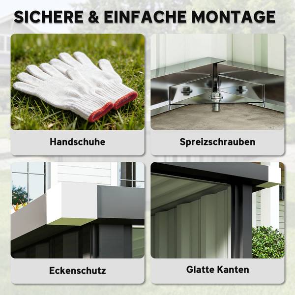 Mähroboter Garage 845-437V01CG Grau - Metall - 86 x 63 x 108 cm