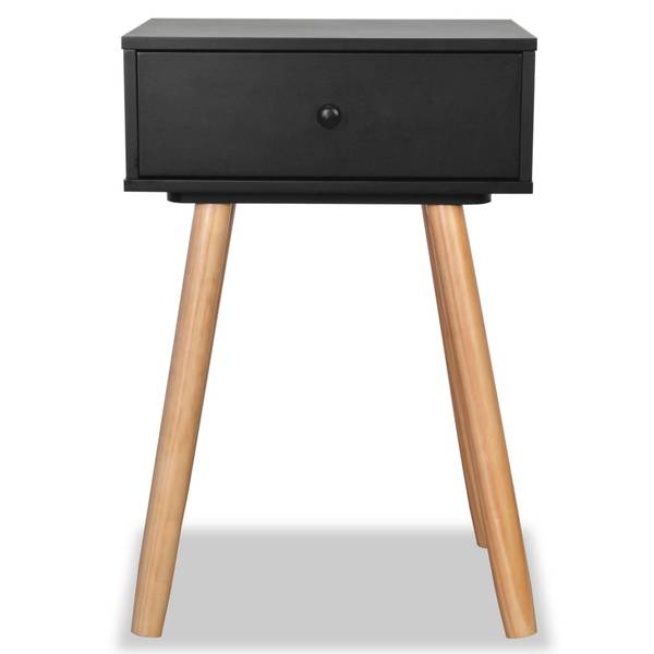 Nachttisch 299429 (2er Set) Schwarz - Kiefer - 30 x 61 x 40 cm