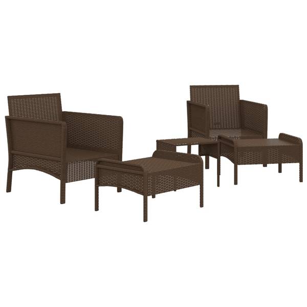 Garten Lounge Set 3029167 (5-teilig) Braun - Weiß