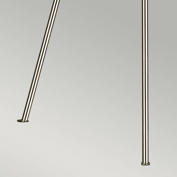 Lampe sur pied CESIA Argenté - Blanc - Métal - Textile - 47 x 139 x 47 cm