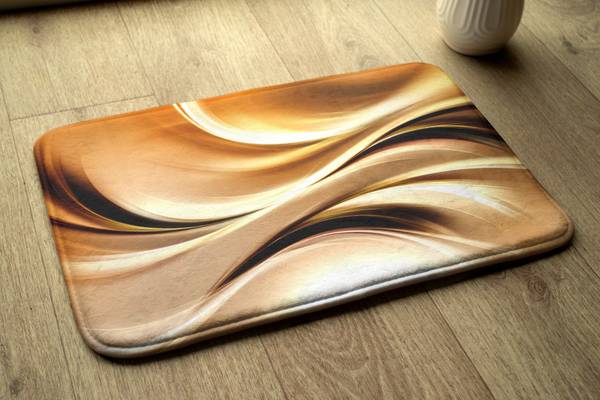 Badteppich Goldene Abstraktion 75 x 45 x 75 cm