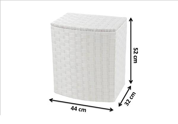 Wäschekorb NYLONHAMP345 Weiß - Holzwerkstoff - 33 x 53 x 45 cm