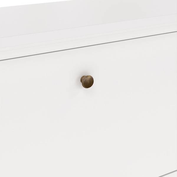 Schuhschrank Venedig Weiß - Holz teilmassiv - 78 x 128 x 28 cm