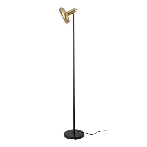 Lampadaire Namsos Noir - Doré - Métal - 25 x 156 x 25 cm