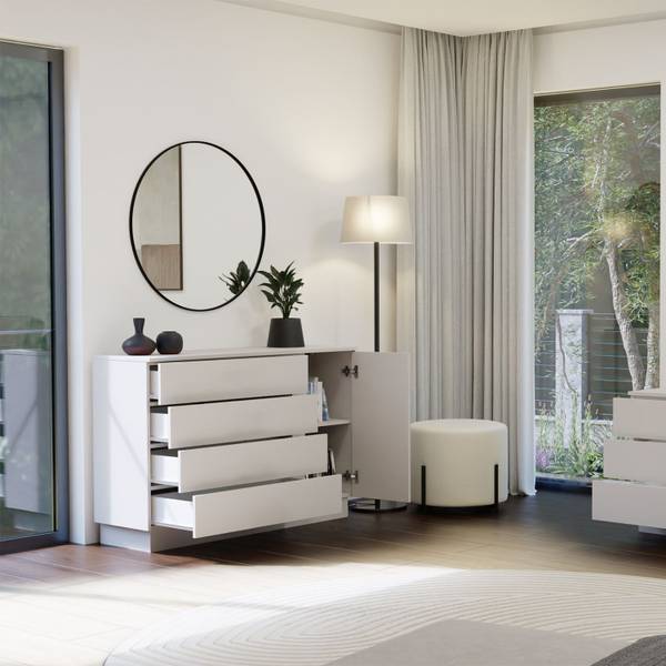 Kommode Linus Beige - Holzwerkstoff - 125 x 84 x 40 cm