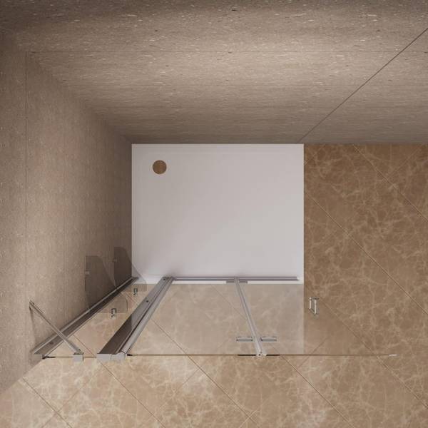 Walk in Falttür mit Duschablagen NIMES Breite: 85 cm