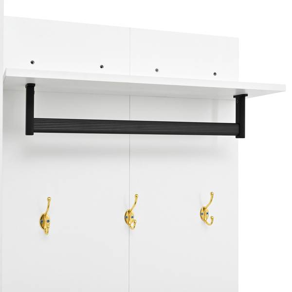 Kledingkastset LucyDiana wit - plaatmateriaal op houtbasis - 36 x 180 x 150 cm