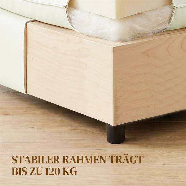 Fußhocker 838-620V00CW Weiß - Textil - 75 x 40 x 75 cm