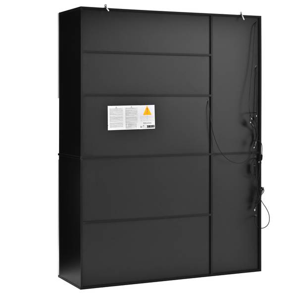 Hochschrank Ourea Ⅶ Schwarz - Weiß - Holzwerkstoff - 120 x 160 x 40 cm