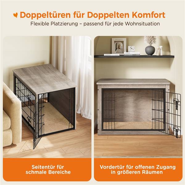 Hundetransportbox ARJ25 Grau - Metall - 65 x 68 x 96 cm