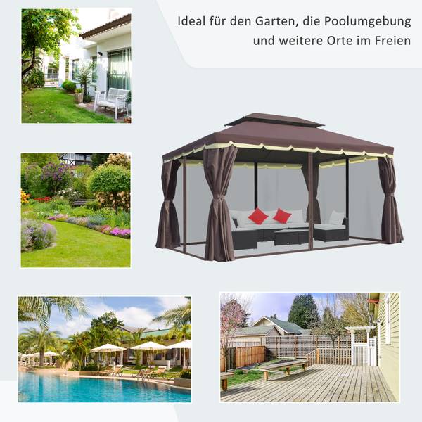 Gartenpavillon 01-0879 Metall - 290 x 280 x 390 cm