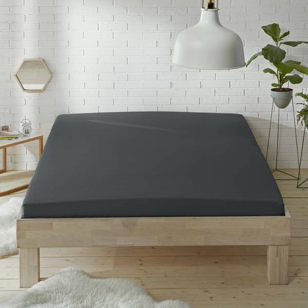 Spannbettlaken 165788 Anthrazit - 90-100 x 190-200 cm