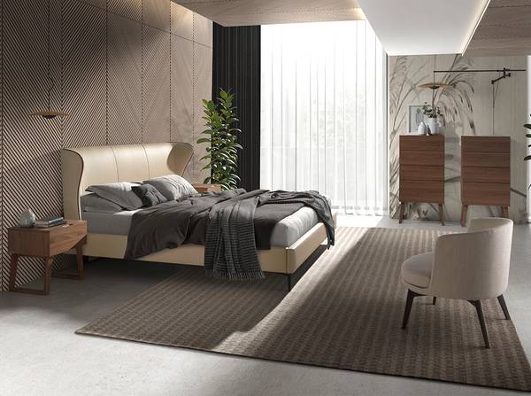 Bett 7175 Beige - Polyester - Kunstleder - Kunstharz - 220 x 110 x 217 cm
